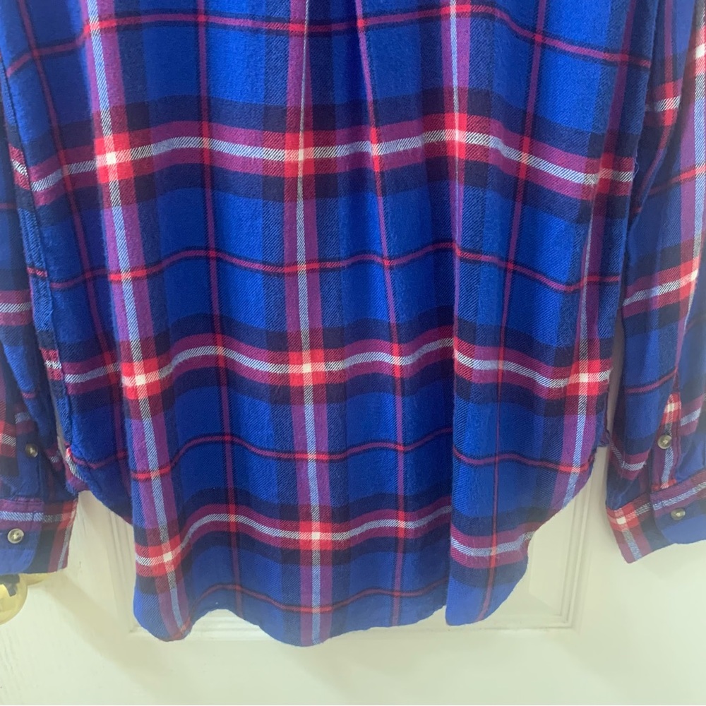 AEO Small Ahh-Mazingly Plaid Flannel Boyfriend Shirt - Picture 12 of 14